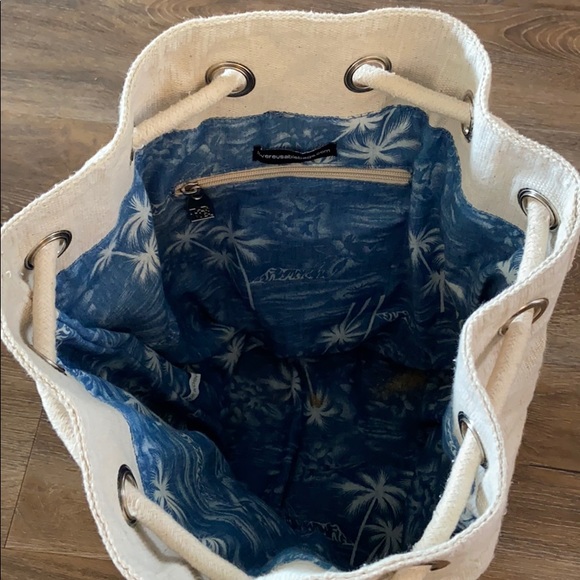 Drawstring canvas tote bag - Picture 2 of 6